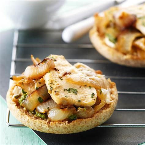 chicken-caramelized-onion-english-muffins-chickenca image