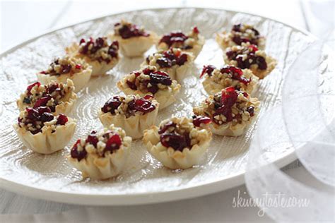 baked-brie-phyllo-tarts-with-craisins-and-walnuts image