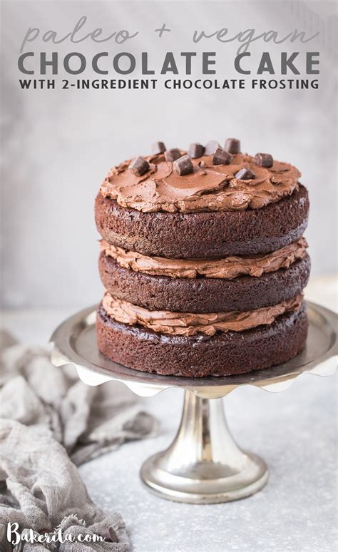 vegan-paleo-chocolate-cake-with-chocolate-ganache image
