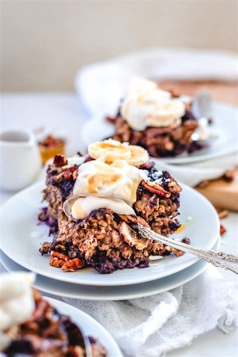 blueberry-banana-baked-oatmeal-recipe-two-spoons image