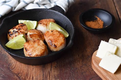 maple-glazed-seared-scallops-with-two-spoons image