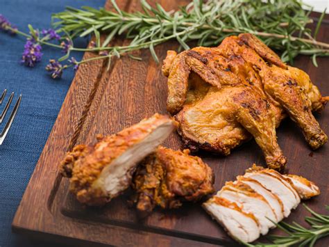 spatchcocked-fried-cornish-game-hens-food-network image