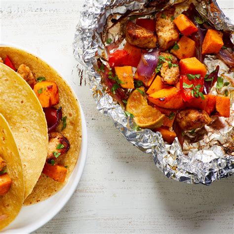 chicken-sweet-potato-grill-packets-with-peppers image