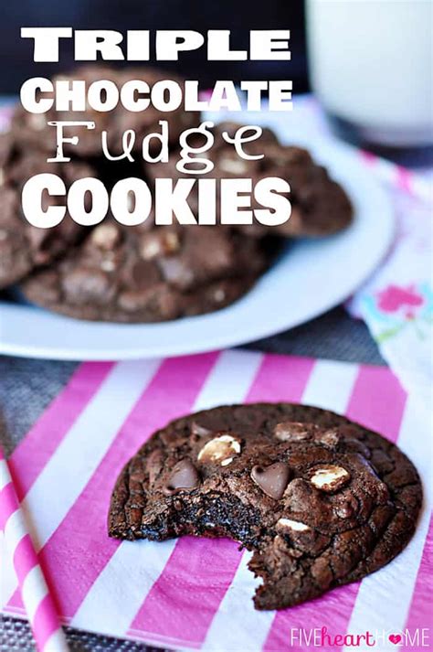 triple-chocolate-fudge-cookies-fivehearthome image