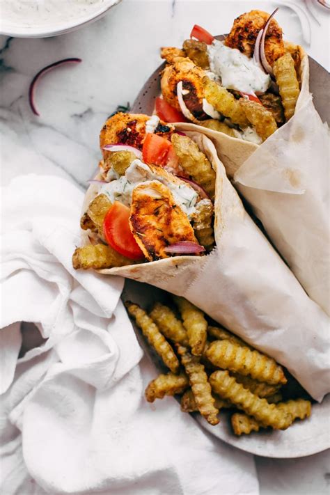 easy-chicken-gyros-with-fries-and-tzatziki-sauce-recipe-little image