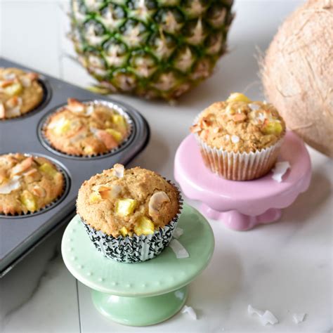 pineapple-coconut-muffins-with-fresh-pineapple image