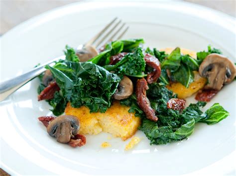 recipe-kale-mushroom-and-tomato-saut-with-polenta image