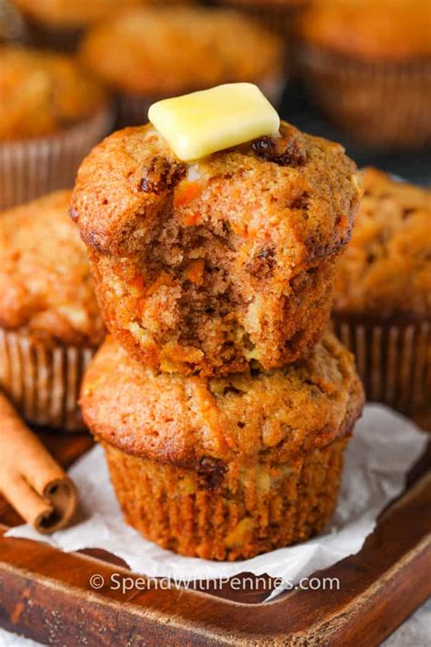 soft-moist-carrot-muffins-nutritious-filling image