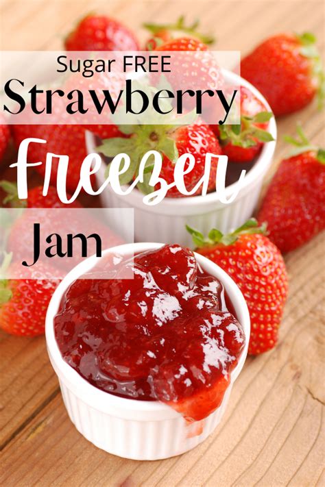 the-best-sugar-free-strawberry-freezer-jam-no-pectin image