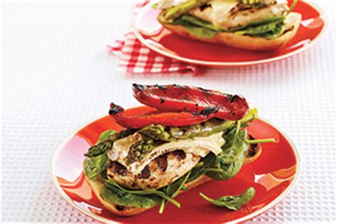 open-faced-grilled-chicken-asparagus-and-red-pepper image