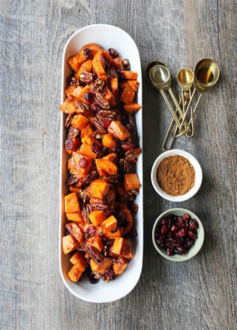 roasted-sweet-potatoes-with-pecans-and-cranberries image