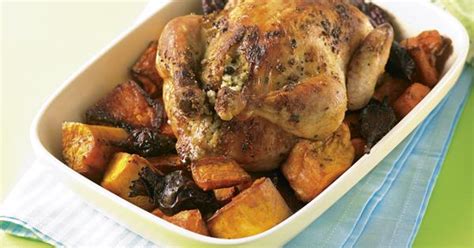 moroccan-roast-chicken-with-couscous-stuffing-food image
