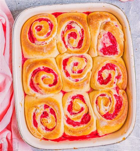 raspberry-sweet-rolls-butter-with-a-side-of-bread image