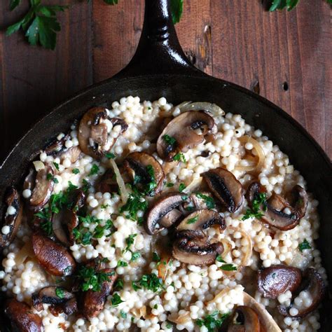 creamy-mushroom-and-israeli-couscous-supper-with image