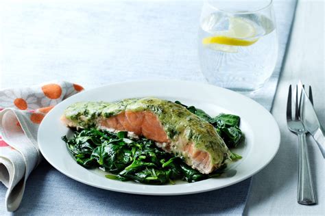 keto-salmon-with-pesto-and-spinach-recipe-diet image