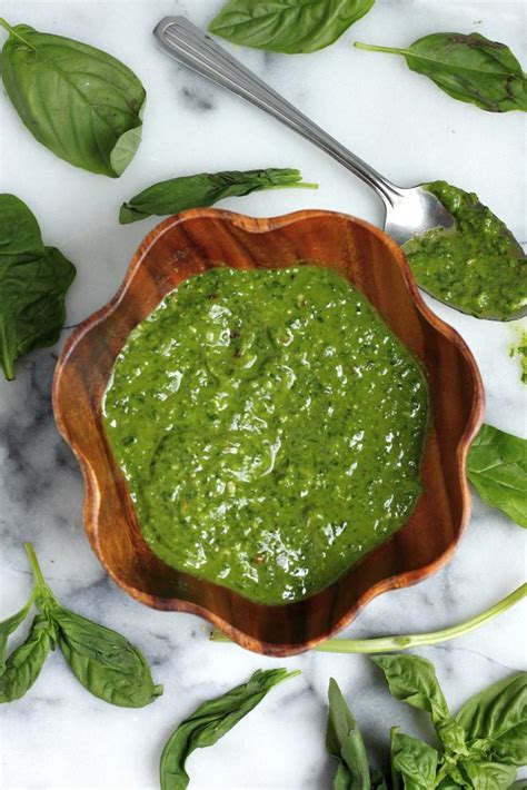super-healthy-spinach-basil-pesto-vegandairy image