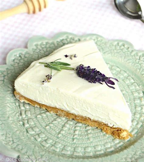 honey-lavender-cheesecake-dels-cooking-twist image