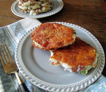 parmesan-encrusted-potato-salad-pancakes-tasty image