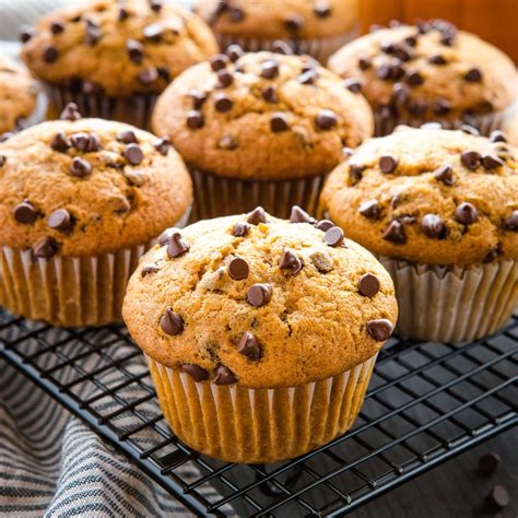 chocolate-chip-pumpkin-muffins-simple-muffin image