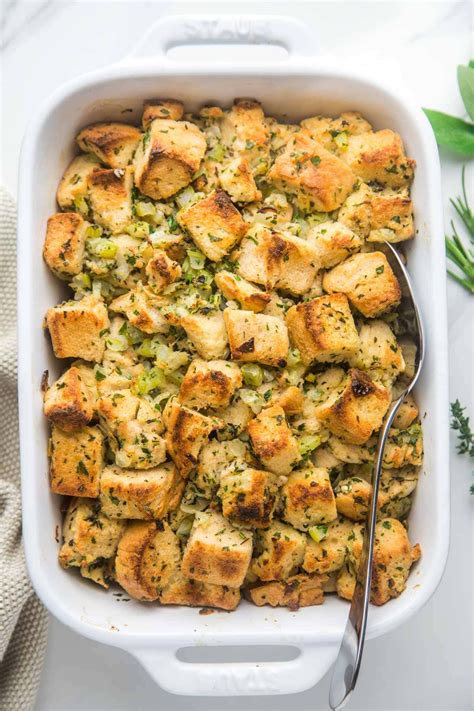 buttery-herb-stuffing-recipe-little-sunny-kitchen image