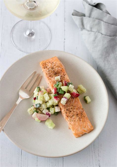 simple-roasted-salmon-with-cucumber-radish-relish image