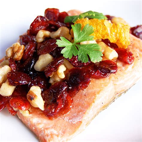 pan-seared-salmon-with-cranberry-walnut-relish image