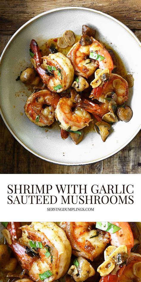 shrimp-with-garlic-sauted-mushrooms-serving image