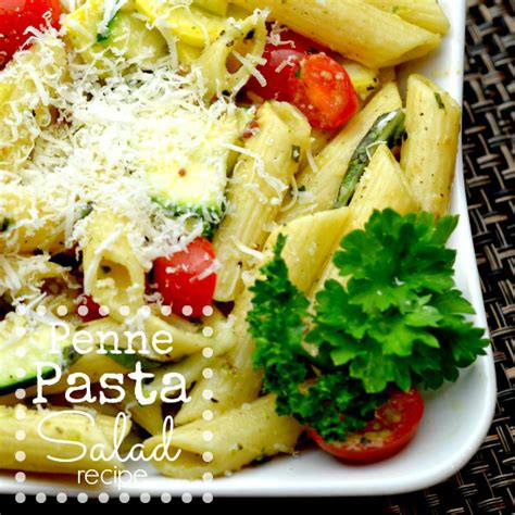 easy-penne-pasta-salad-recipe-wanna-bite image