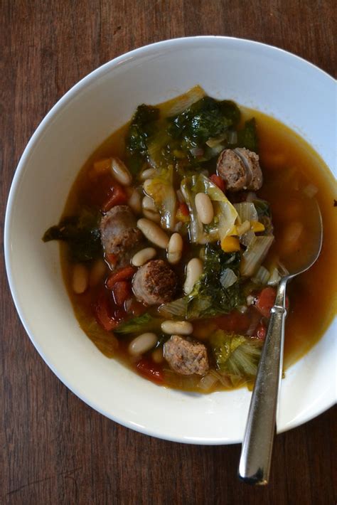 sausage-escarole-and-bean-soup-minced image