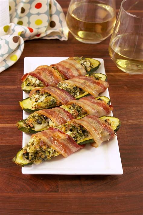 best-bacon-wrapped-stuffed-zucchini-recipe-delish image