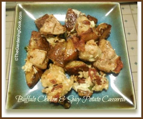 buffalo-chicken-casserole-with-spicy-baked-potatoes image