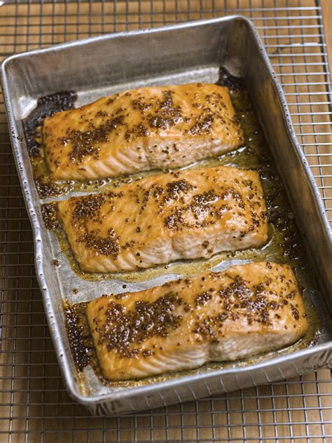 slow-baked-salmon-with-honey-mustard-glaze-chef-michael-smith image
