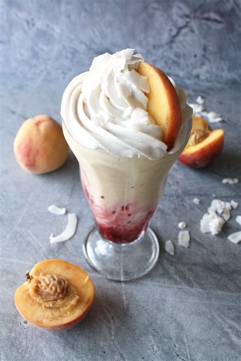 peach-milkshake-with-raspberry-puree image