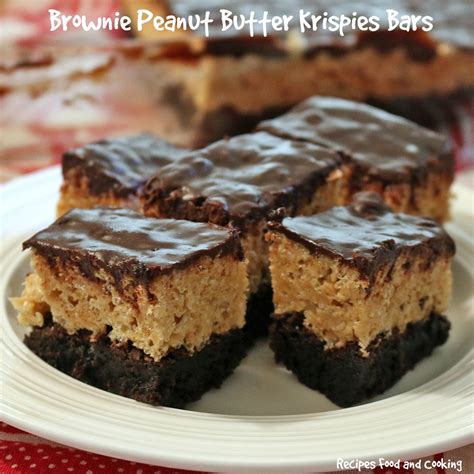 brownie-peanut-butter-krispies-bars-recipes-food image