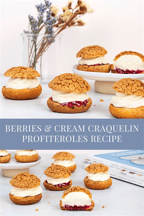 berries-and-cream-craquelin-profiteroles-recipe-everyday-dishes image