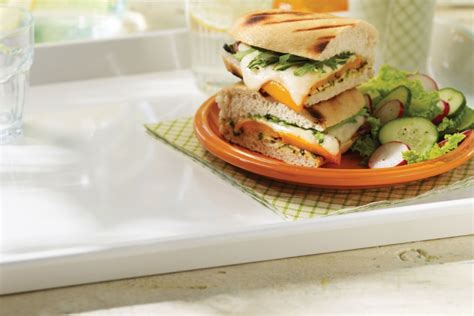 grilled-zucchini-panini-with-mozzarella-and-peppers image