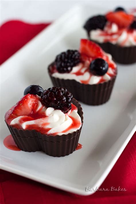 chocolate-cheesecake-mousse-cups-with-berry image