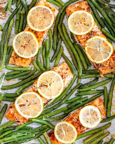 salmon-and-green-beans-sheet-pan-dinner image