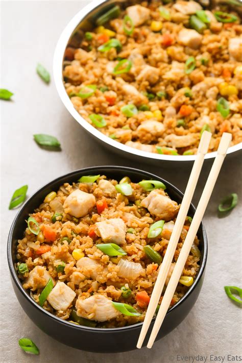 healthy-chicken-fried-rice-with-brown-rice-easy image