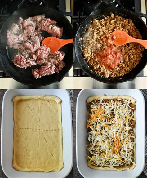easy-taco-bake-recipecrescent-roll-taco-bake-butter image