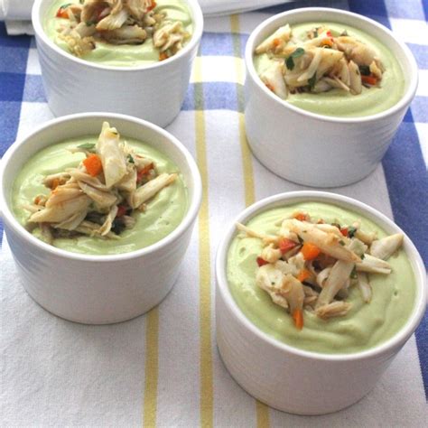 chilled-avocado-soup-with-a-crabmeat-relish-emerilscom image