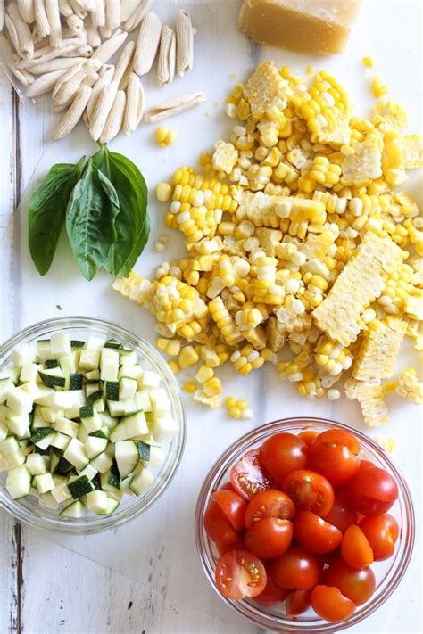 summer-cavatelli-pasta-with-corn-tomatoes-and-zucchini image