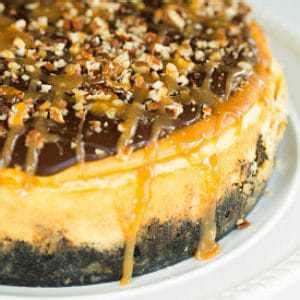 turtle-cheesecake-recipe-brown-eyed-baker image