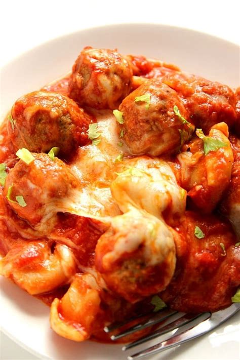 one-pot-cheesy-tortellini-and-meatballs-recipe-crunchy image