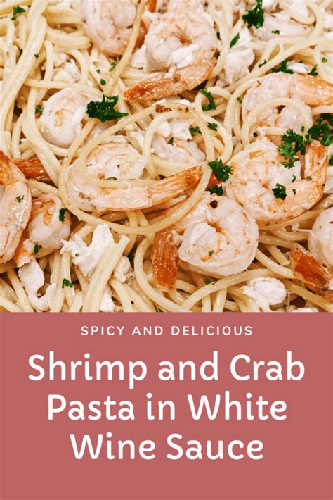 shrimp-and-crab-pasta-in-white-wine-sauce image