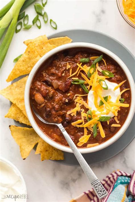 slow-cooker-three-bean-beef-chili-the-recipe-rebel image