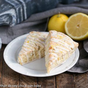 glazed-lemon-tea-scones-that-skinny-chick-can-bake image