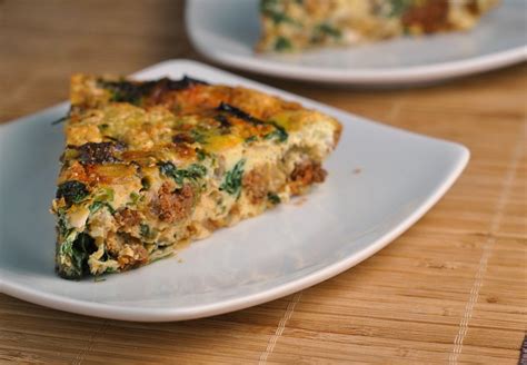 crustless-quiche-with-spinach-onion-and-chorizo image