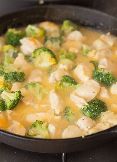 cheesy-chicken-and-broccoli-skillet-neils-healthy-meals image