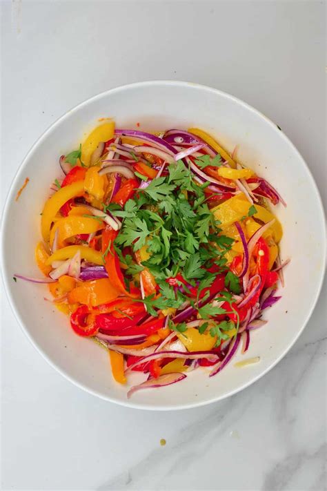 simple-salad-with-roasted-peppers-alphafoodie image